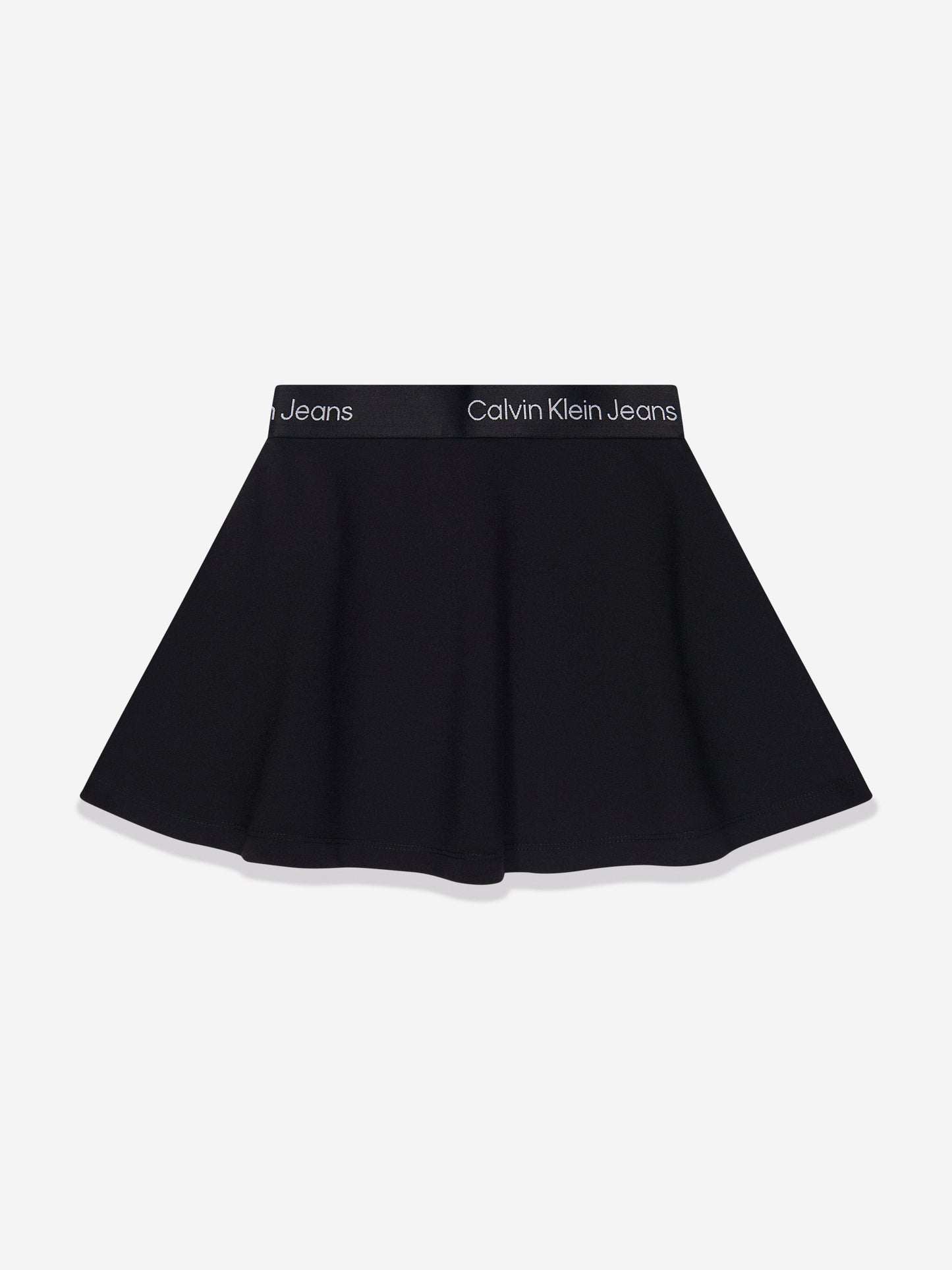 Calvin Klein Girls Punto Tape Flare Skirt in Black