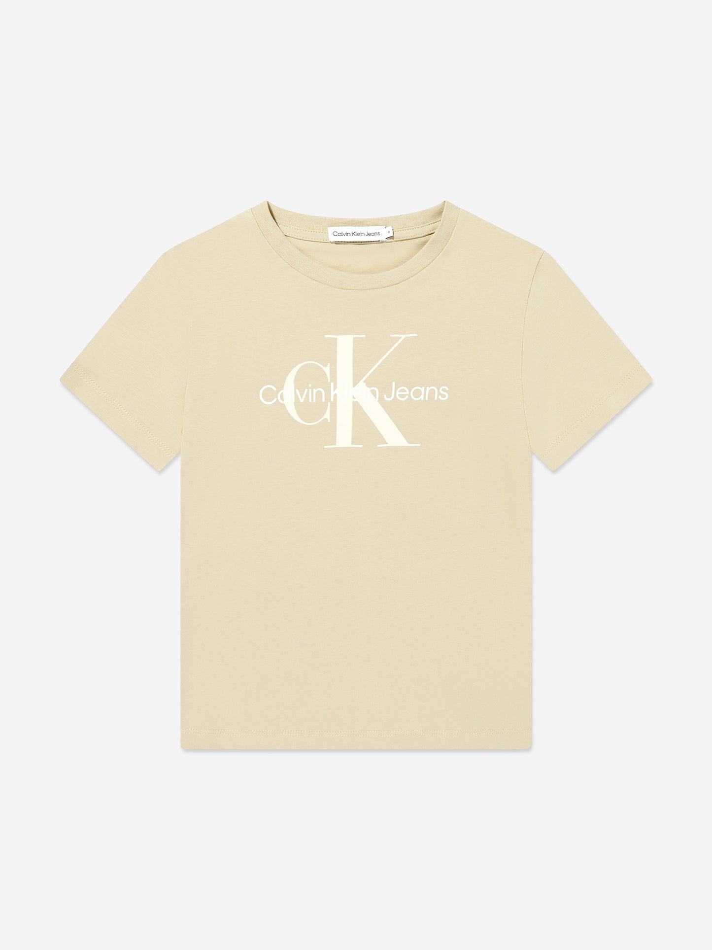 Calvin Klein Kids Monogram Logo T-Shirt in Green