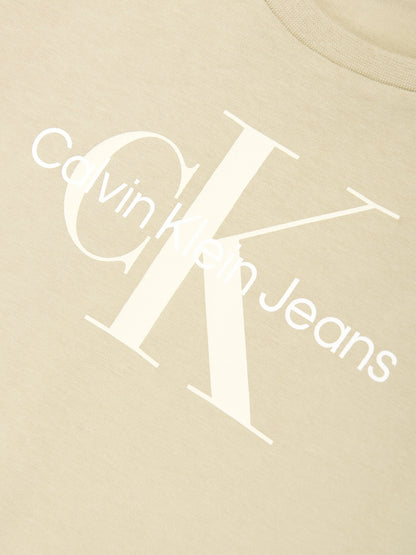 Calvin Klein Kids Monogram Logo T-Shirt in Green