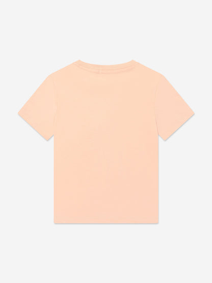 Calvin Klein Girls Monogram Logo T-Shirt in Pink