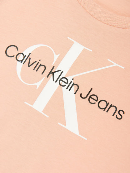 Calvin Klein Girls Monogram Logo T-Shirt in Pink