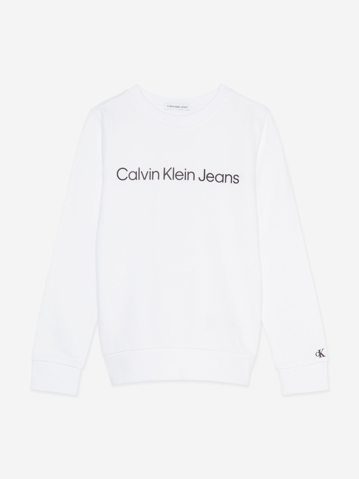 Calvin Klein Kids Logo Sweatshirt in White