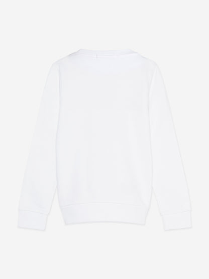 Calvin Klein Kids Logo Sweatshirt in White