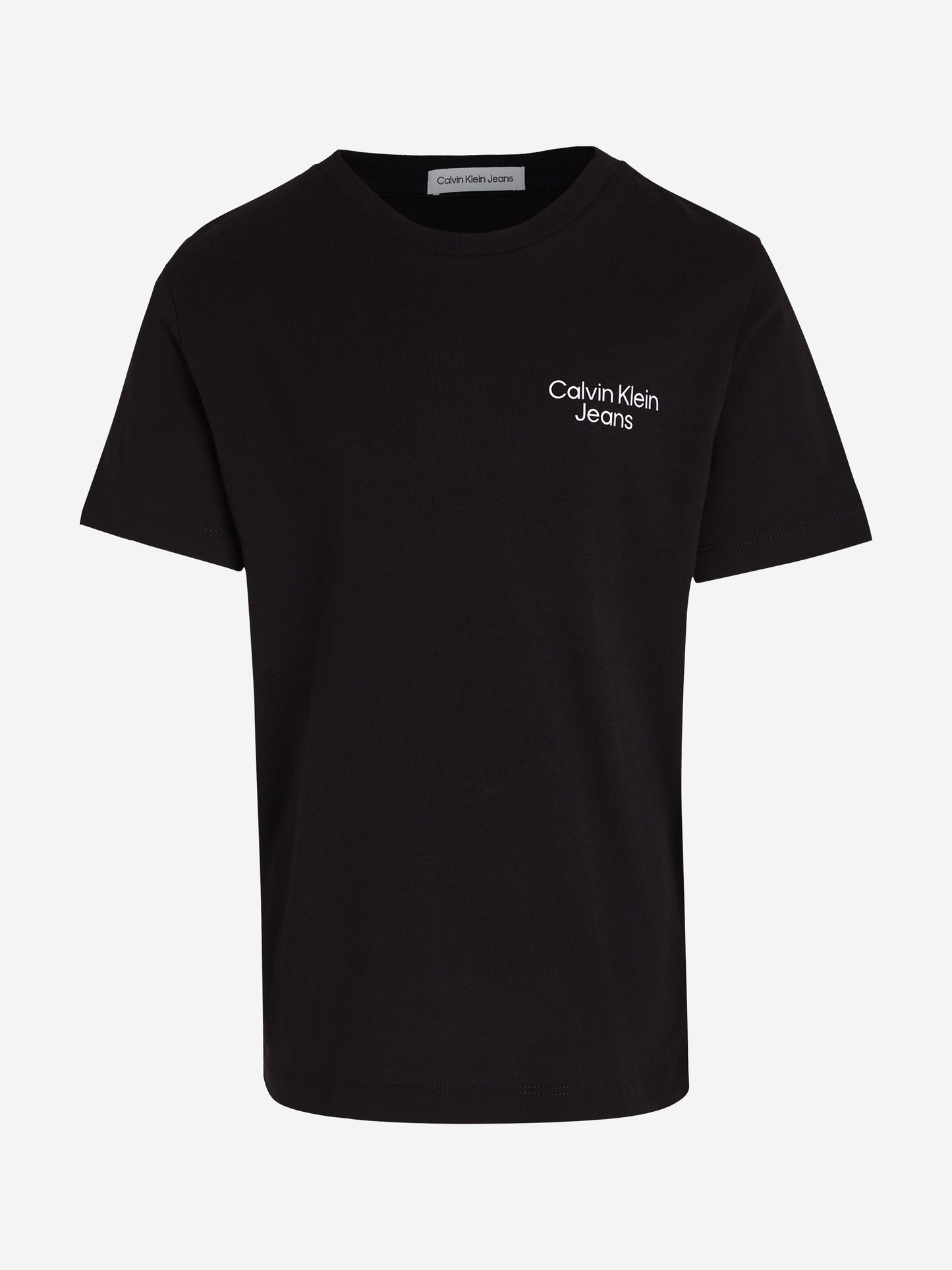 Calvin Klein Boys CKJ Stack Logo T-Shirt in Black