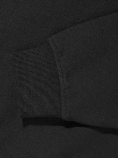 Calvin Klein Boys Polo Collar Monogram Sweatshirt in Black