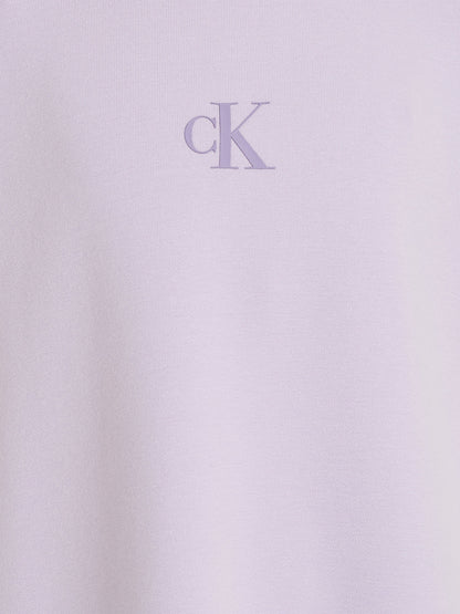 Calvin Klein Girls CK Logo Fit Flare Dress in Purple