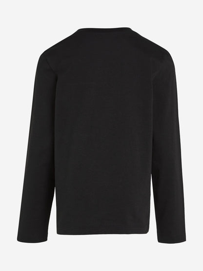 Calvin Klein Boys Badge Long Sleeve T-Shirt in Black