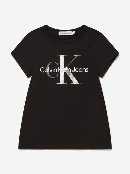 Calvin Klein Girls Cotton Monogram T-Shirt