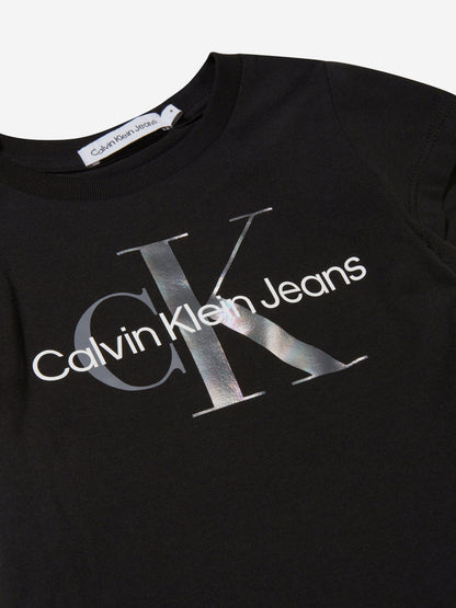 Calvin Klein Girls Cotton Monogram T-Shirt
