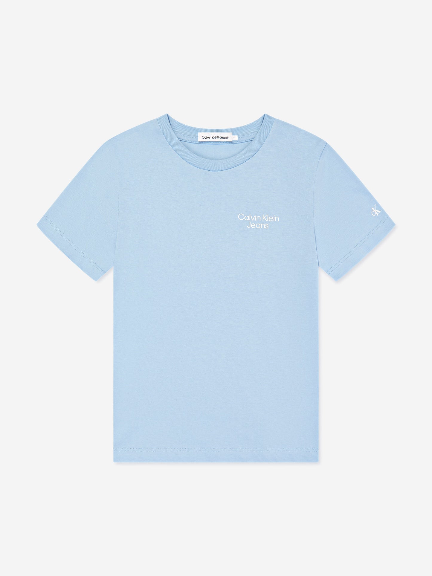 Calvin Klein Boys CKJ Stack Logo T-Shirt in Blue