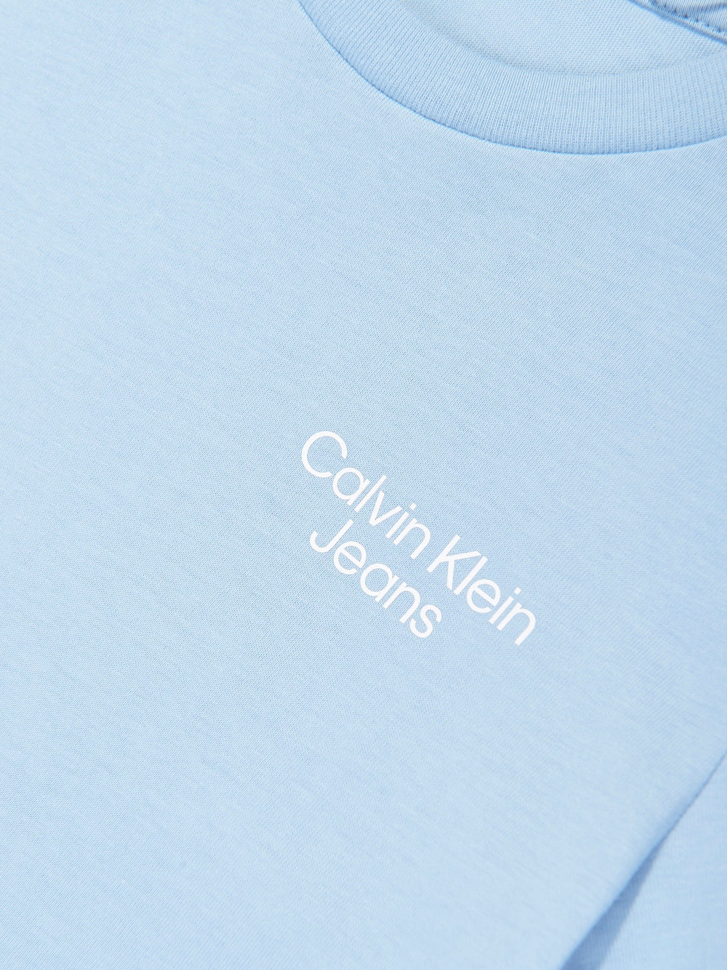 Calvin Klein Boys CKJ Stack Logo T-Shirt in Blue