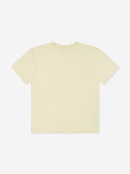 Calvin Klein 男童米色 3D 凸起刺绣 T 恤