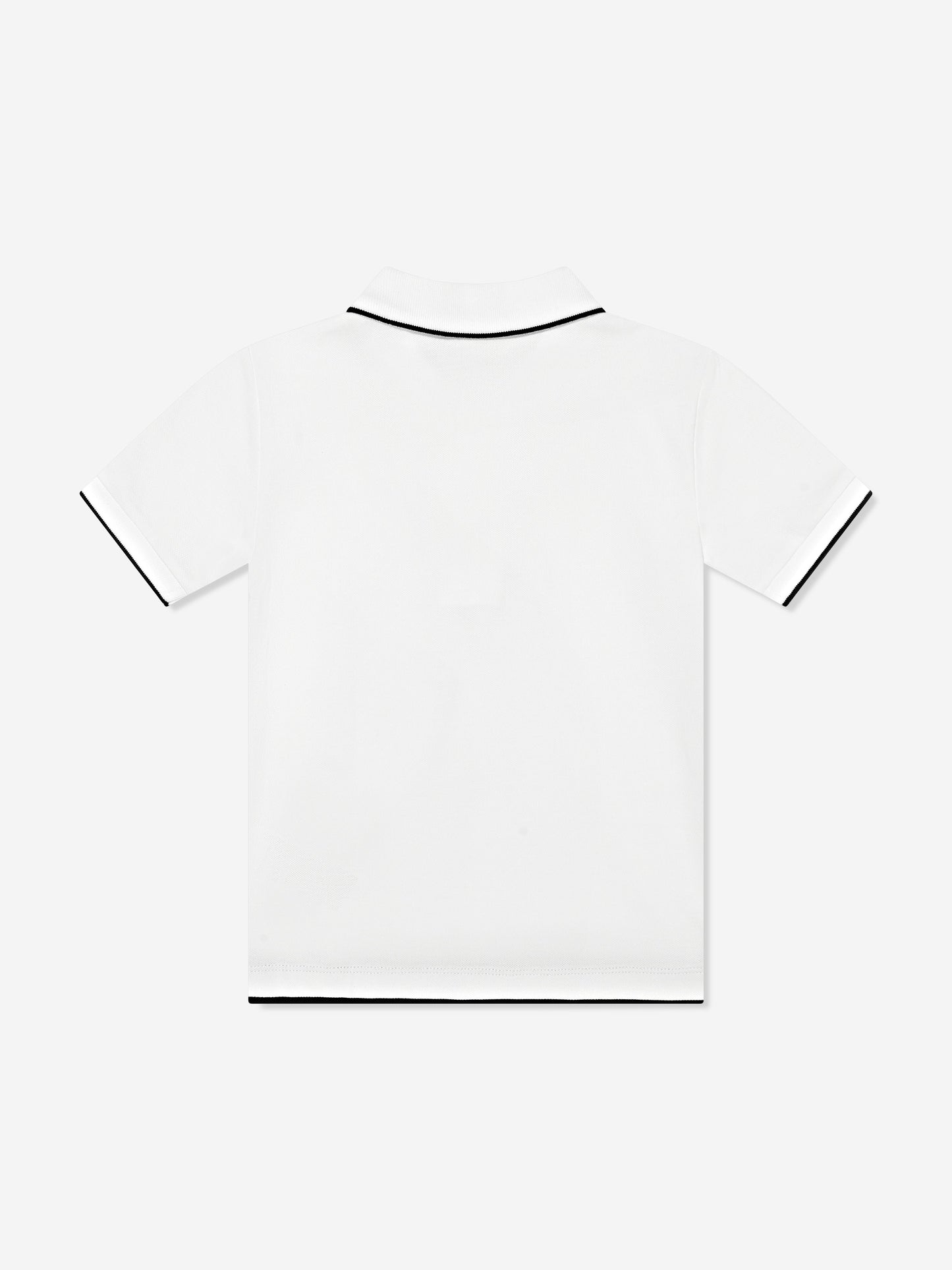 Calvin Klein Boys Intarsia Logo Pique Polo Shirt in White