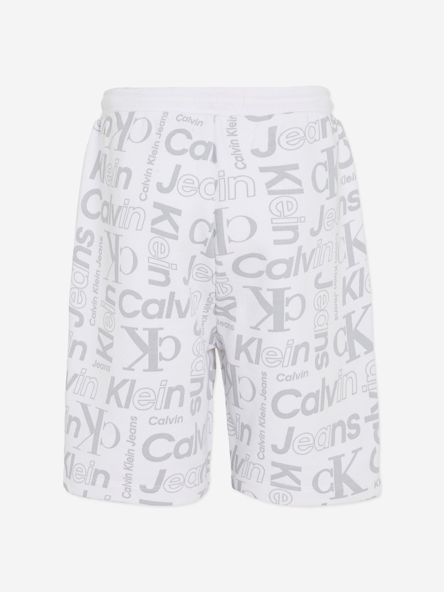 Calvin Klein Boys Institutional CK Logo Shorts in White