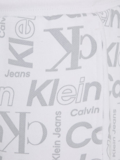Calvin Klein Boys Institutional CK Logo Shorts in White
