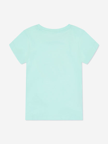 Calvin Klein Girls Micro Monogram Top in Blue