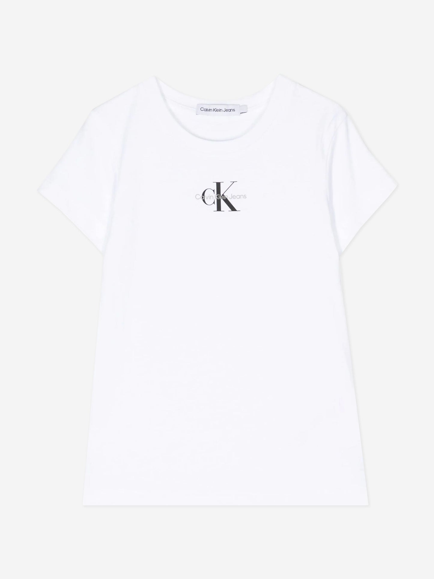 Calvin Klein Girls Micro Monogram Top in White