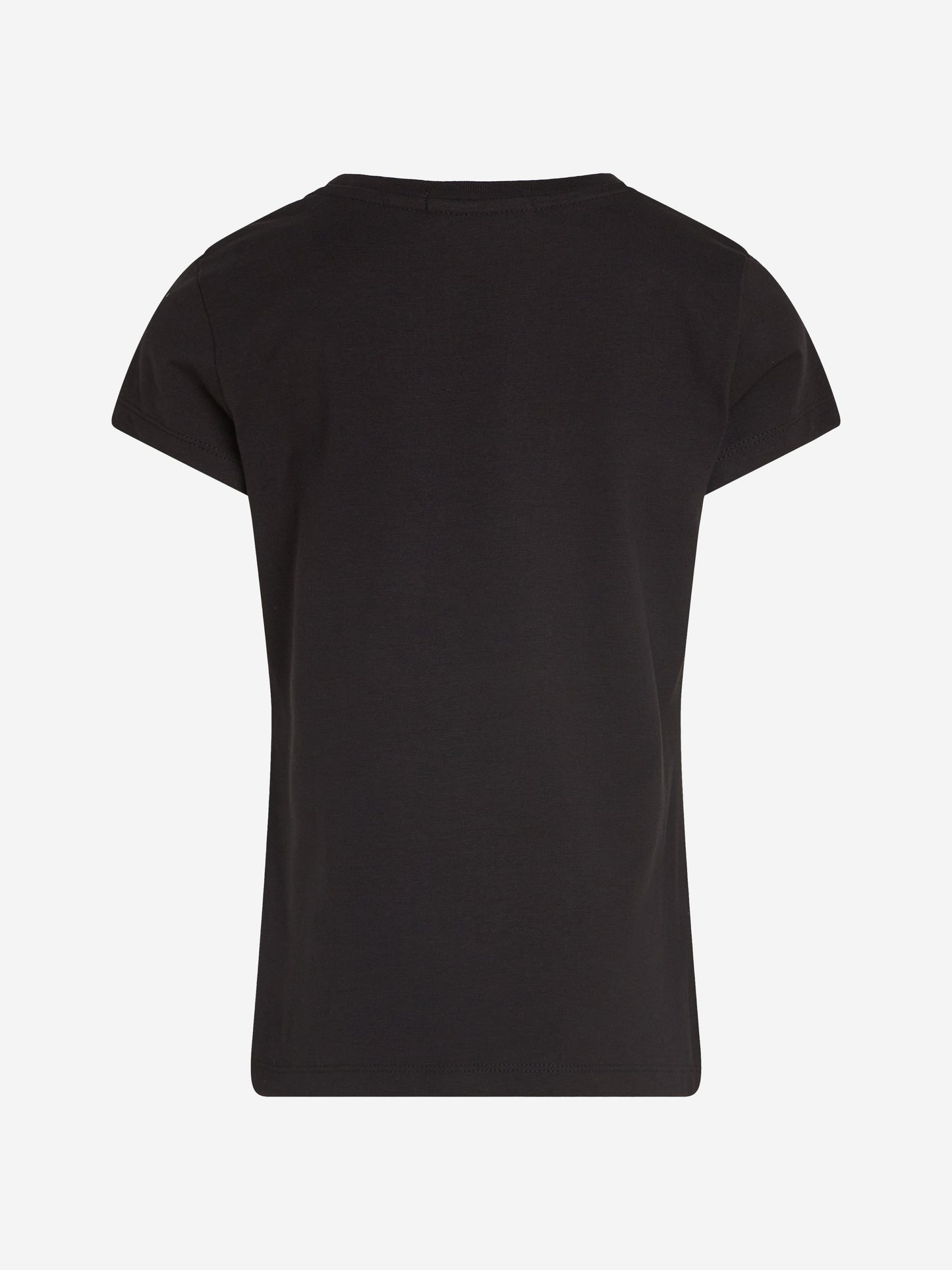 Calvin Klein Girls Iridescent CK Logo T-Shirt in Black