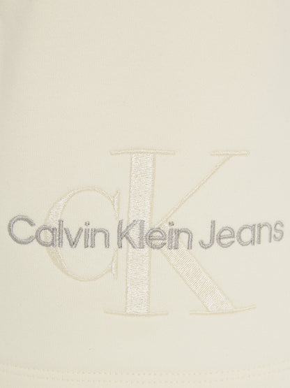 Calvin Klein Girls Monogram Embroidered Shorts in Beige