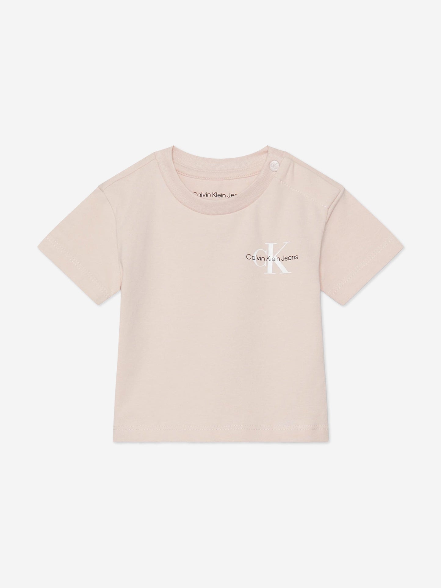 Calvin Klein 女童粉色字母徽标短裤套装