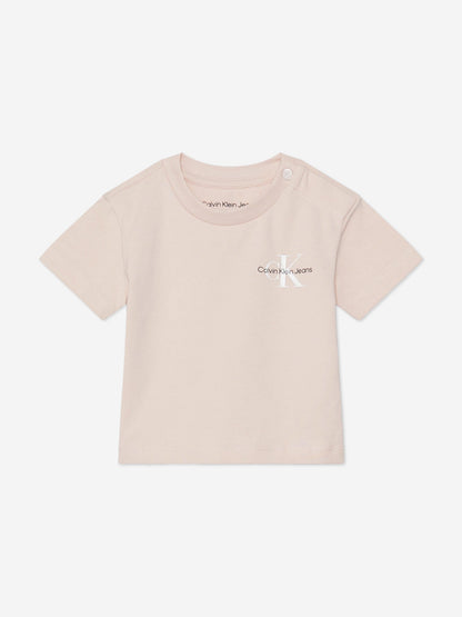 Calvin Klein 女童粉色字母徽标短裤套装