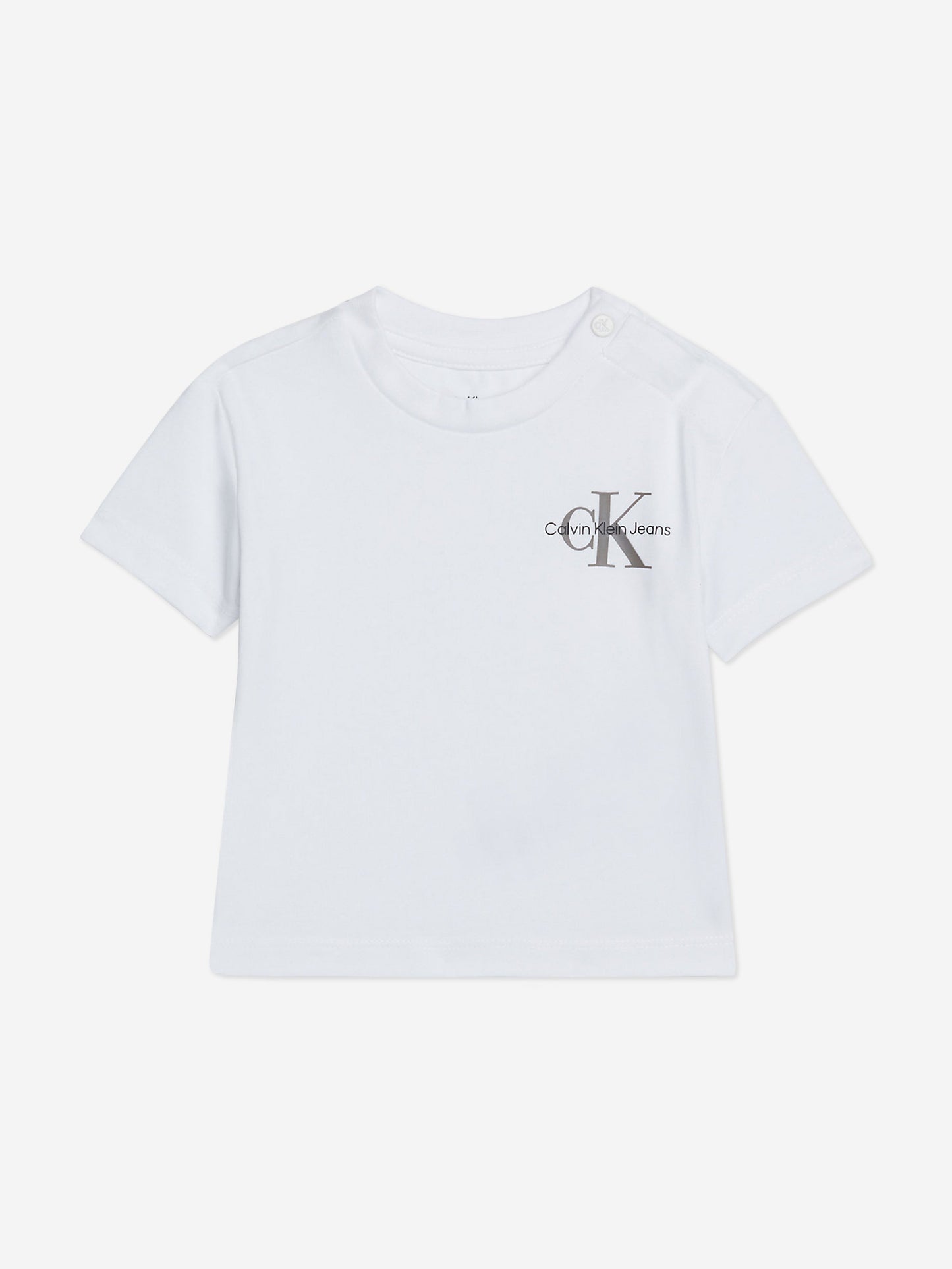 Calvin Klein Baby Monogram Logo 短裤套装（白色）