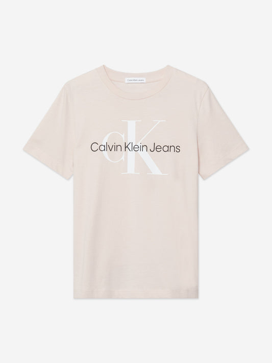 Calvin Klein Kids CK Monogram T-Shirt in Pink