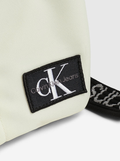 Calvin Klein Kids Logo Intarsia Crossbody in Beige