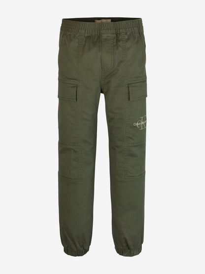 Boys Essential Cargo Trousers in Green