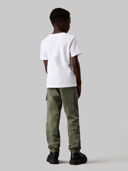 Boys Essential Cargo Trousers in Green