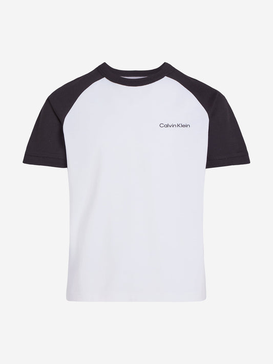 Boys Colourblock T-Shirt in White