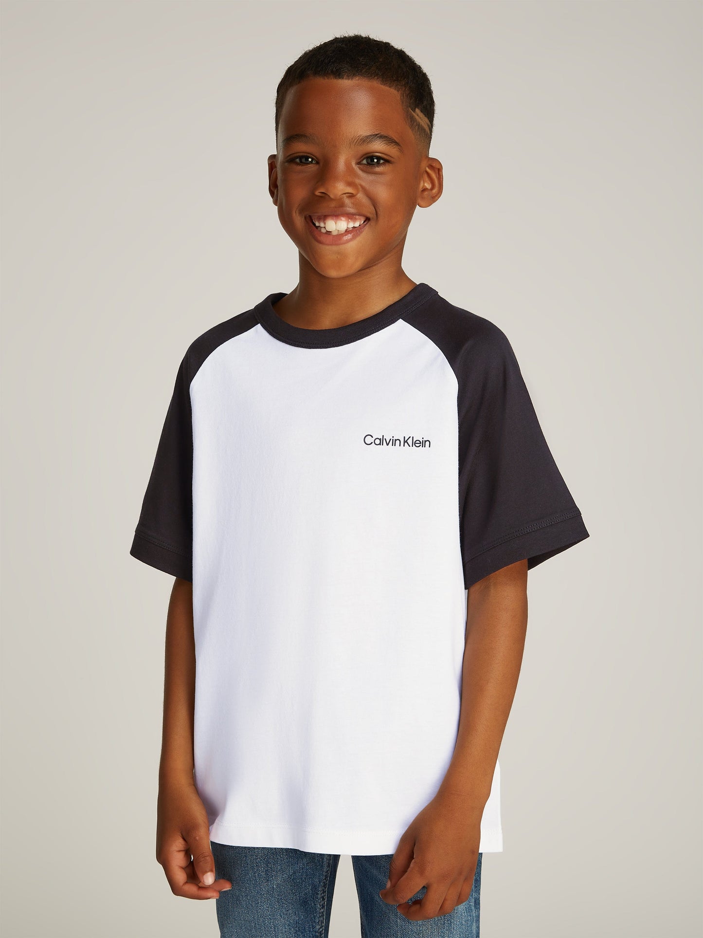 Boys Colourblock T-Shirt in White
