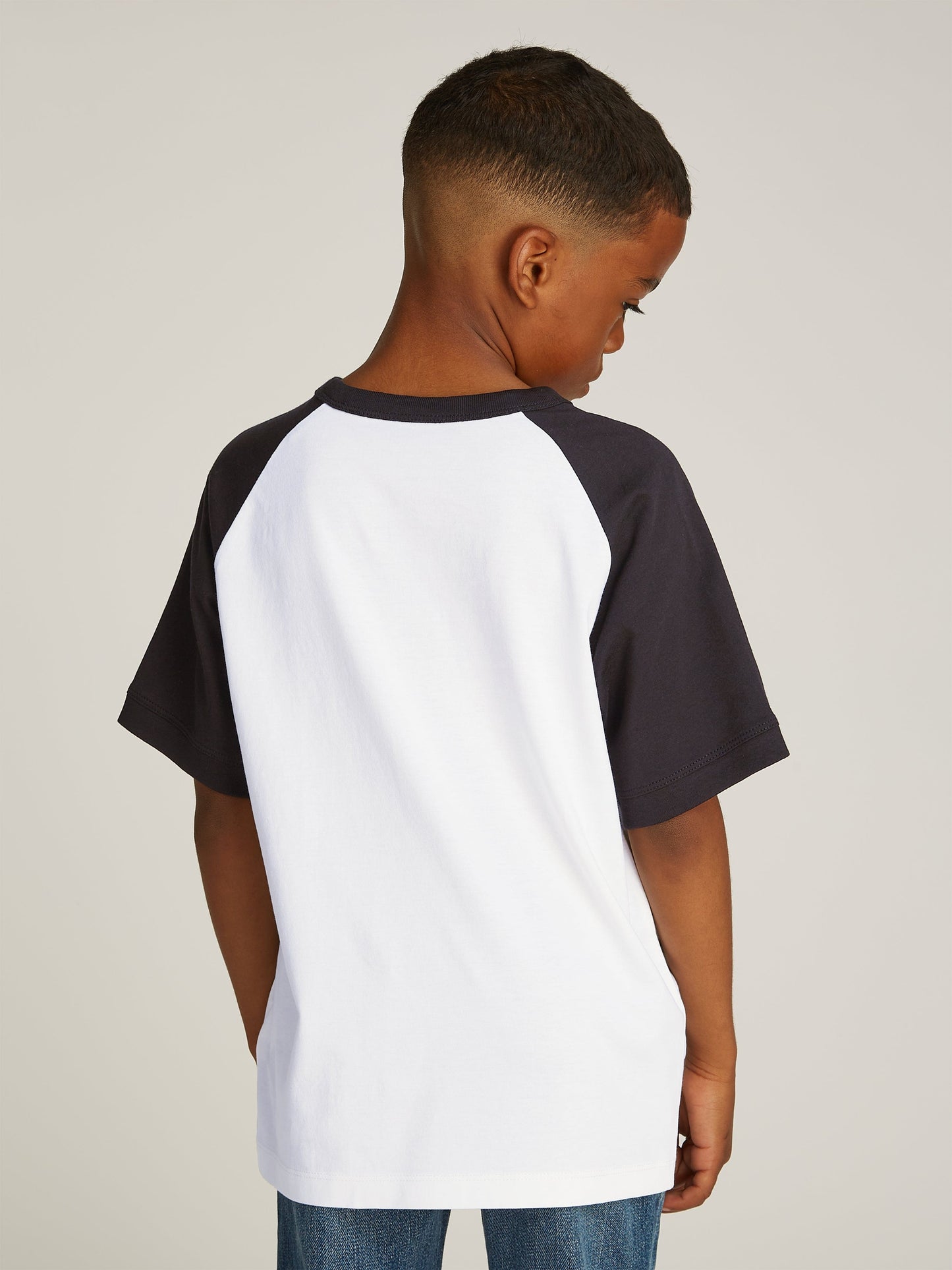 Boys Colourblock T-Shirt in White