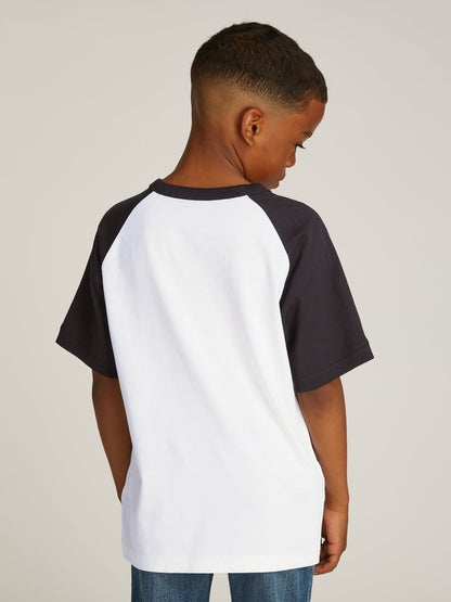 Boys Colourblock T-Shirt in White
