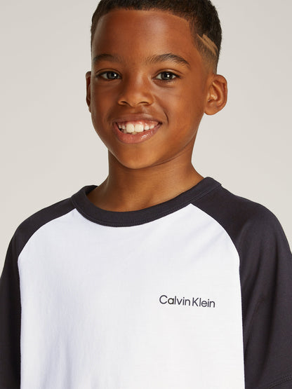 Boys Colourblock T-Shirt in White