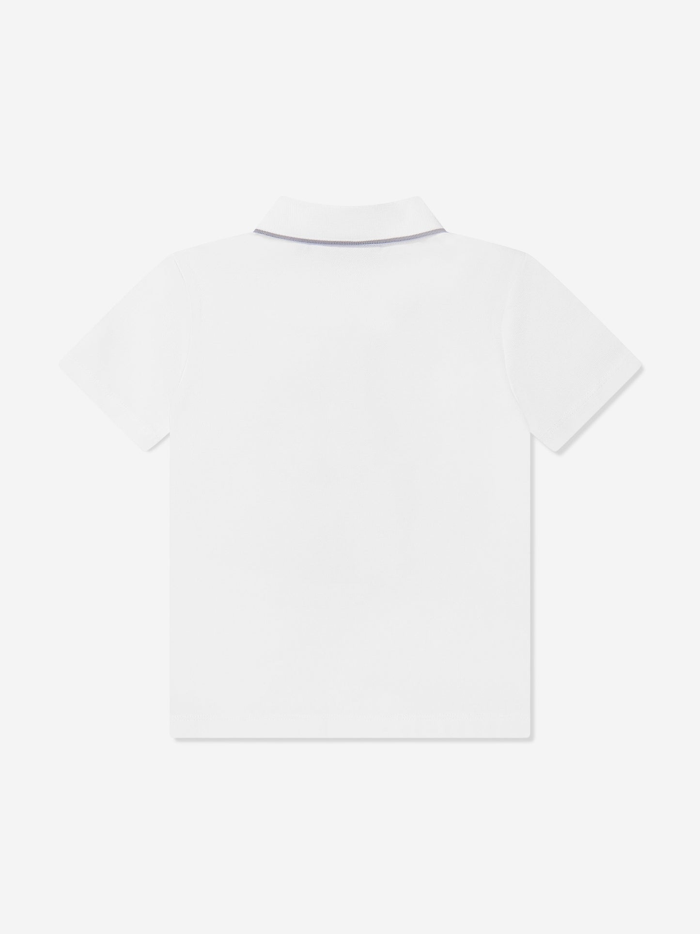 Boys Embroidered Logo Polo Shirt in White