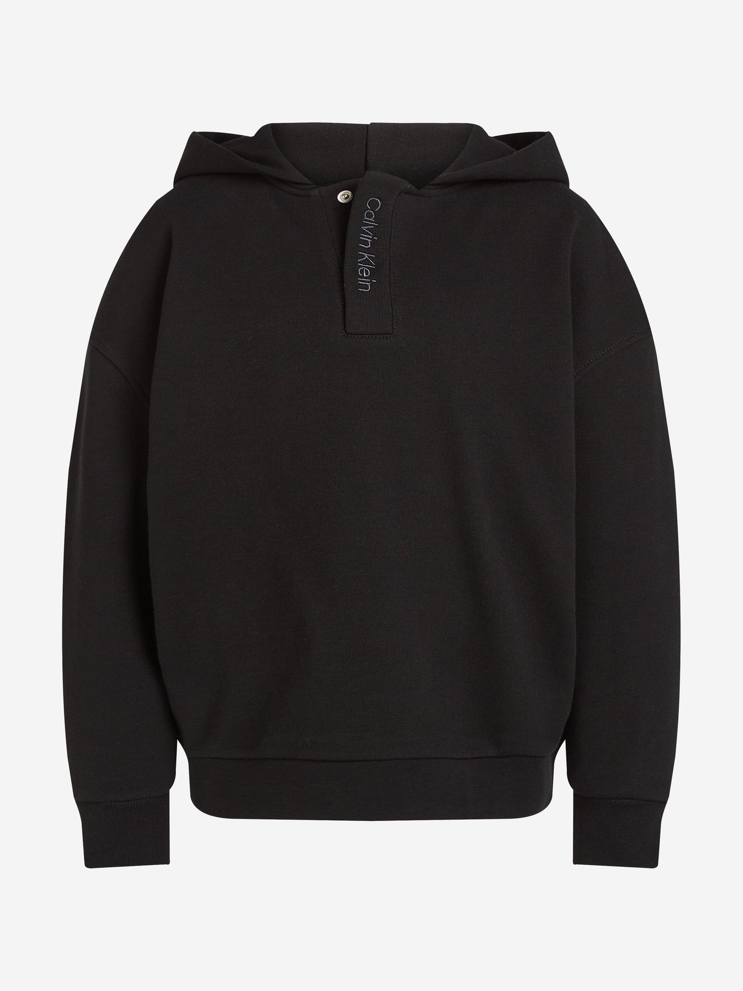 Boys Embroidered Logo Hoodie in Black