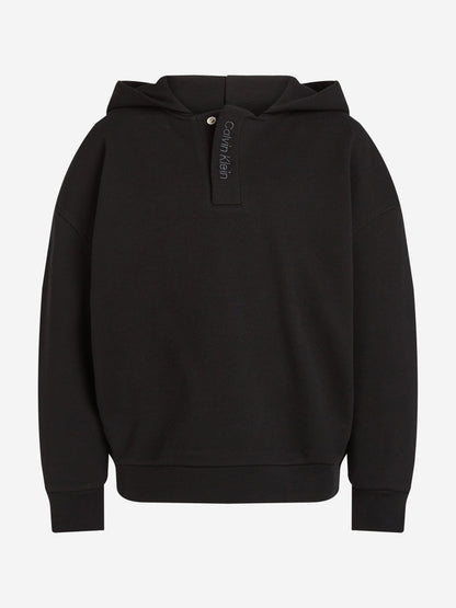 Boys Embroidered Logo Hoodie in Black