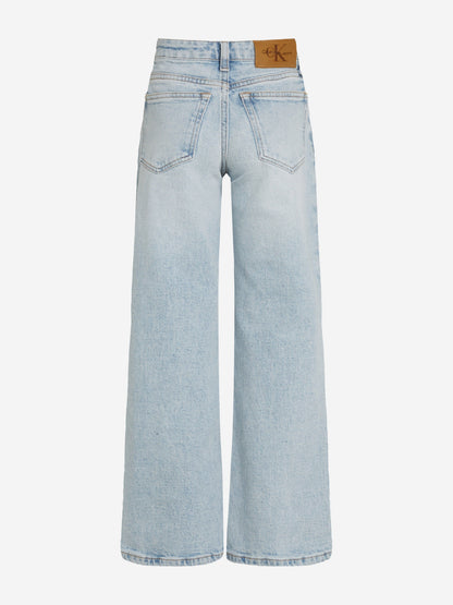 Girls Wide Leg Jeans in Blue