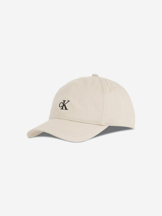 Kids Monogram Baseball Cap in Beige