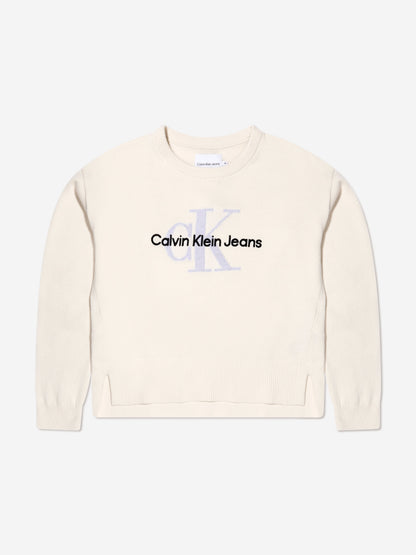 Calvin Klein Girls Lurex Monogram Sweatshirt
