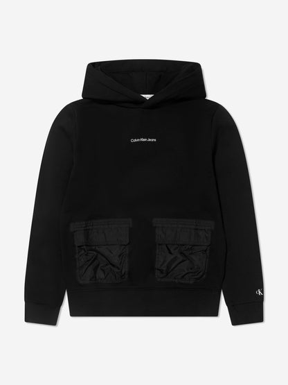 Calvin Klein Boys Mix Media Utility Hoodie