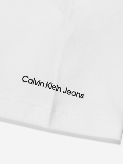 Calvin Klein Boys Organic Cotton Reflective Monogram T-Shirt