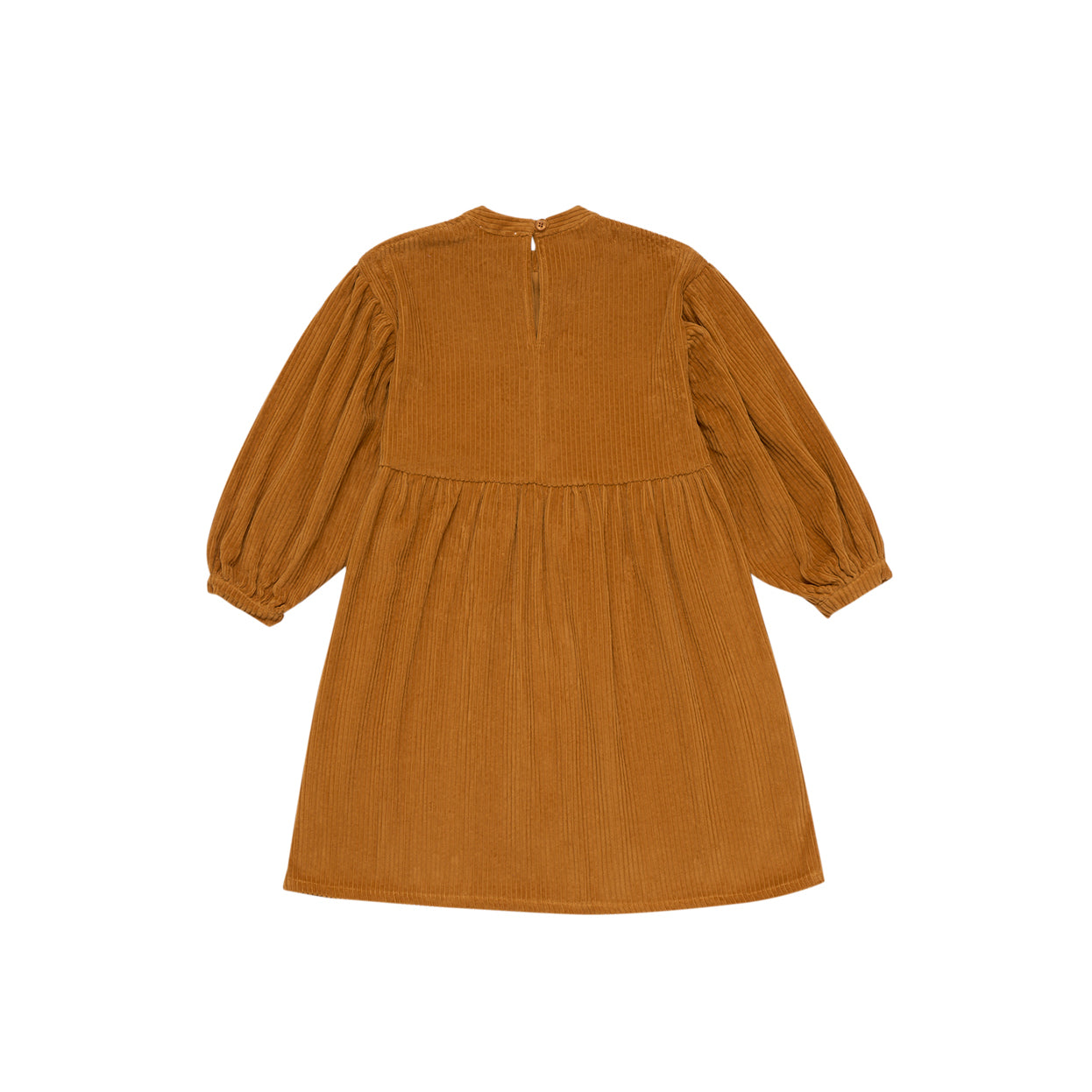 女童棕色灯芯绒连衣裙