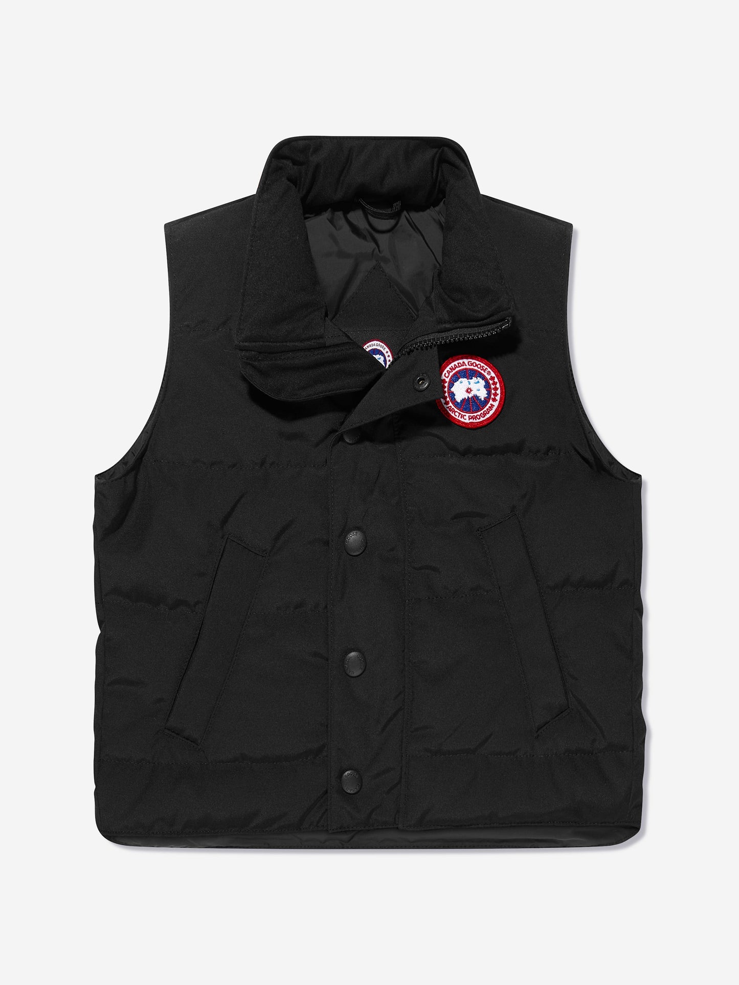 Canada Goose 儿童羽绒填充 Vanier 马甲（黑色）