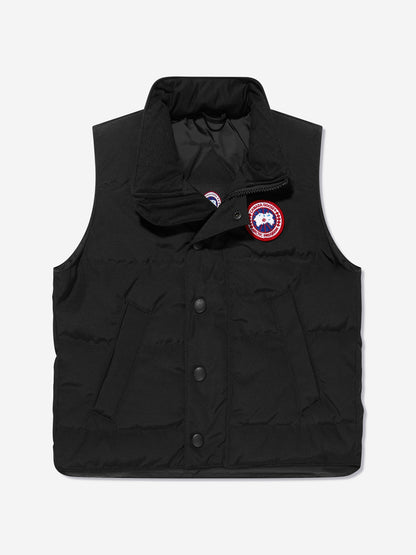 Canada Goose 儿童羽绒填充 Vanier 马甲（黑色）
