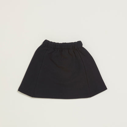 女童藏青色Logo棉短裙