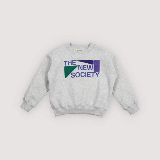 儿童灰色Logo棉卫衣
