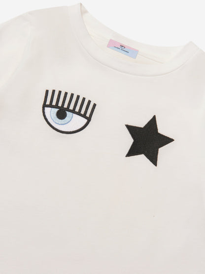 Chiara Ferragni 女童长袖 Eyestar Maxi T 恤