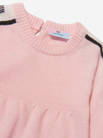 Chiara Ferragni Baby Girls Logo Tape Knitted Dress